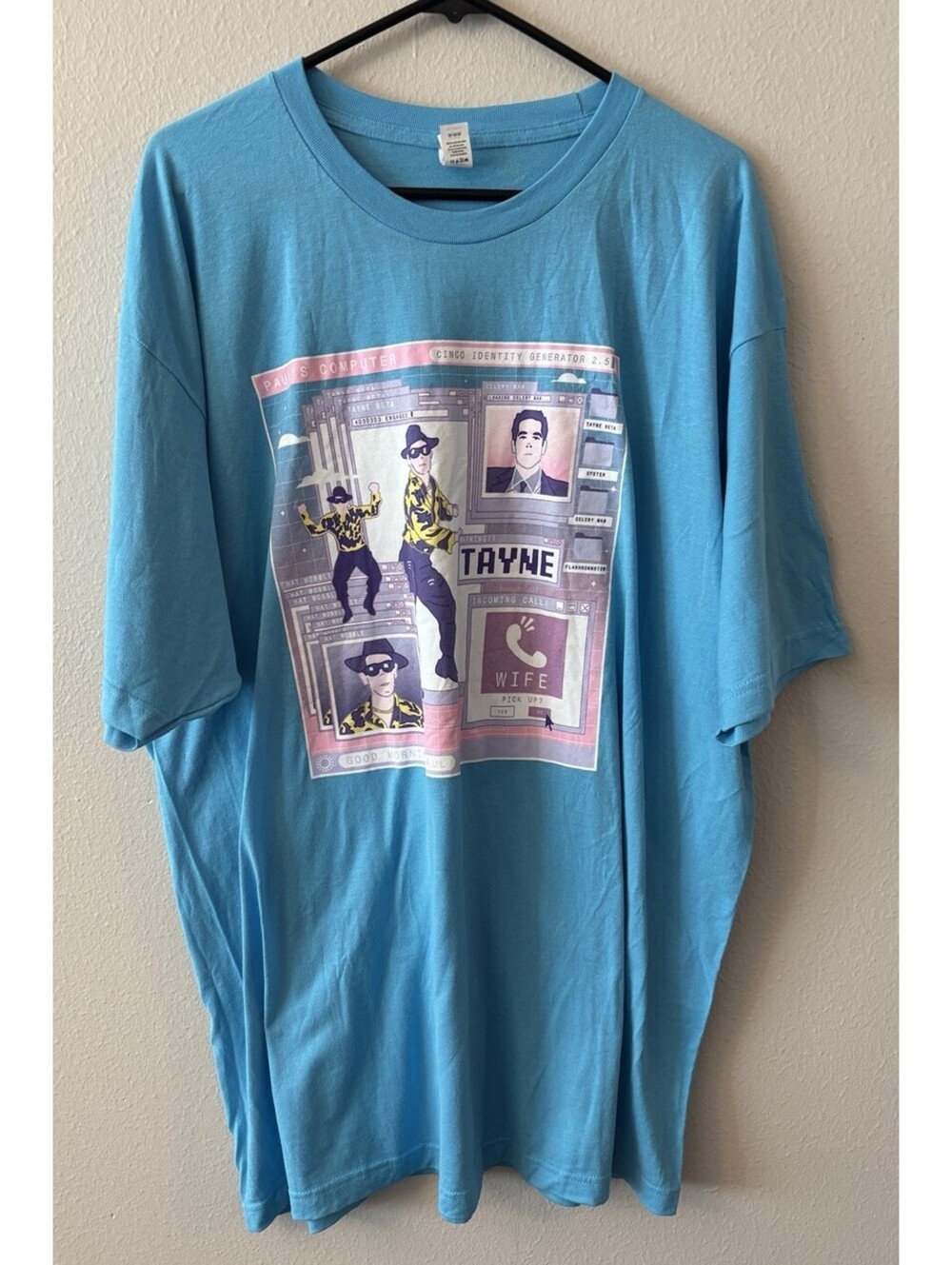 Blue Men’s Tanye Beta Paul Rudd T Shirt Cotton Size 2XL